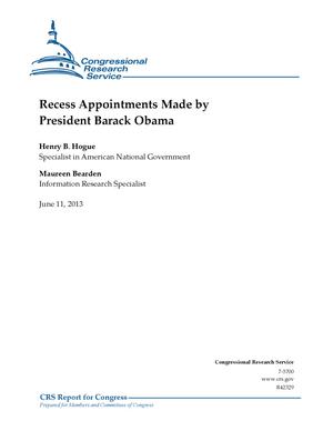 Recess Appointments Made by President Barack Obama