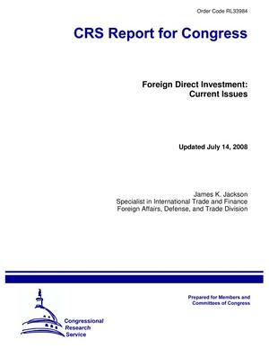 Foreign Direct Investment: Current Issues