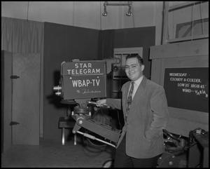 [Man with RCA TK-30 Camera at WBAP-TV Station]