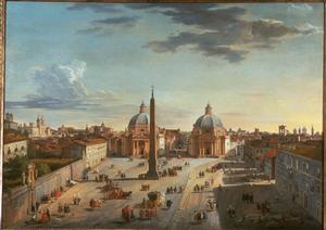 Primary view of object titled 'View of the Piazza del Popolo, Rome'.