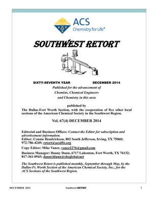 Southwest Retort, Volume 67, Number 4, December 2014