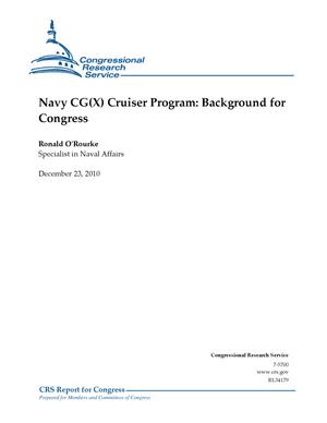 Navy CG(X) Cruiser Program: Background for Congress