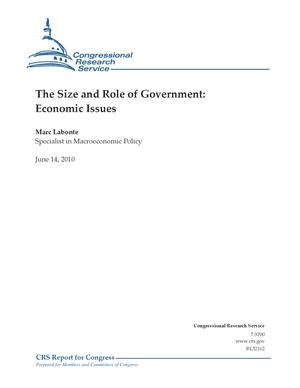 The Size and Role of Government: Economic Issues