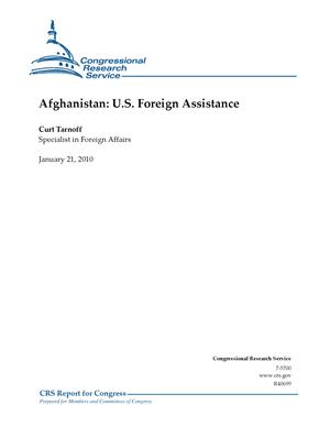 Afghanistan: U.S. Foreign Assistance
