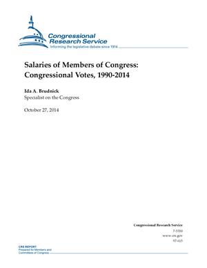 Salaries of Members of Congress: Congressional Votes, 1990-2014
