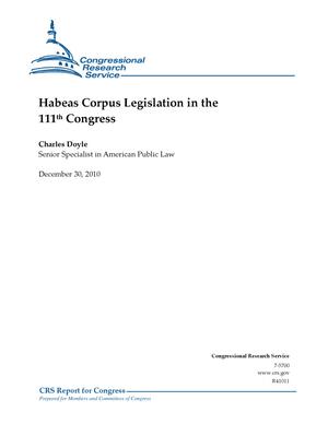 Habeas Corpus Legislation in the 111th Congress