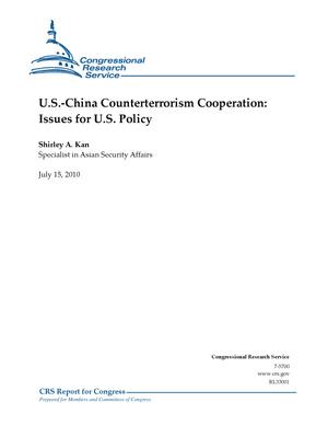 Primary view of object titled 'U.S.-China Counterterrorism Cooperation: Issues for U.S. Policy'.