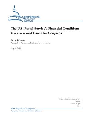 The U.S. Postal Service's Financial Condition: Overview and Issues for Congress