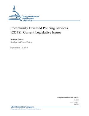 Community Oriented Policing Services (COPS): Current Legislative Issues