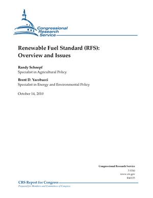 Renewable Fuel Standard (RFS): Overview and Issues
