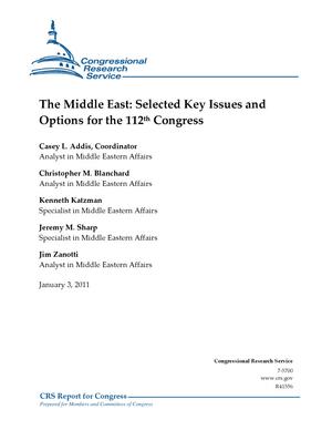 Primary view of object titled 'The Middle East: Selected Key Issues and Options for the 112th Congress'.