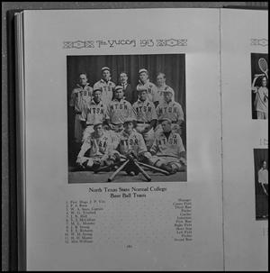 [Photograph of a yearbook page of NTSN's 1913 baseball team, 3]