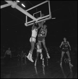[Basketball Game in the Coliseum North Texas vs Memphis State]
