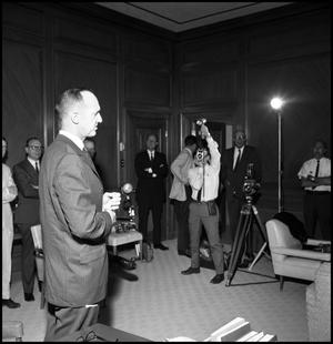 [Press conference naming Dr. John J. Kamerick President of North Texas State University, May 8, 1968]