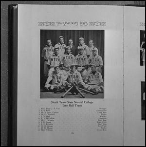 [Photograph of a yearbook page of NTSN's 1913 baseball team, 7]