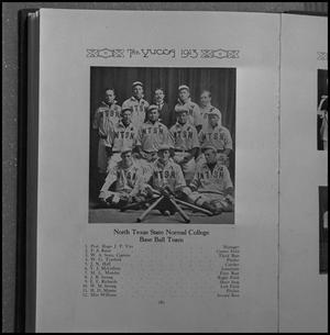 [Yearbook page of NTSN's 1913 baseball team, 6]