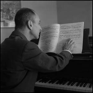 Primary view of object titled '[Stefan Bardas at piano]'.