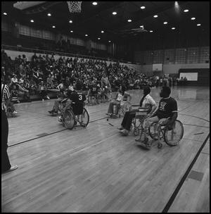 [1974 wheelchair basketball tournament game]