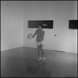 [Woman playing racquetball, 2]