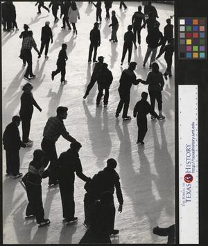 Primary view of object titled '[Ice Skaters in New York City]'.