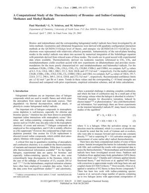 A computational study of the thermochemistry of bromine- and iodine-containing methanes and methyl radicals