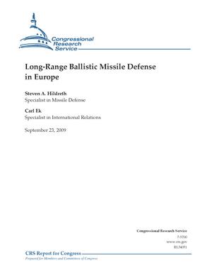 Long-Range Ballistic Missile Defense in Europe