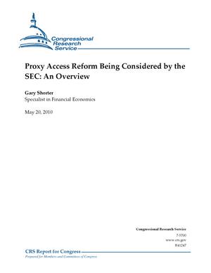 Proxy Access Reform Being Considered by the SEC: An Overview