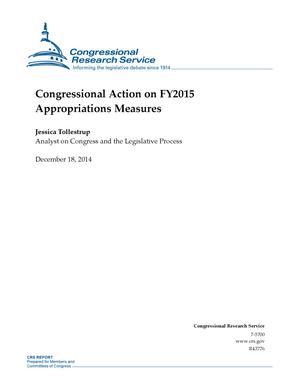 Congressional Action on FY2015 Appropriations Measures
