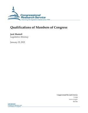 Primary view of object titled 'Qualifications of Members of Congress'.