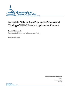 Interstate Natural Gas Pipelines: Process and Timing of FERC Permit Application Review