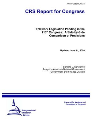 Telework for Executive Agency Employees: A Side-by-Side Comparison of Legislation Pending in the 111th Congress
