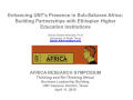 Thumbnail image of item number 1 in: 'Enhancing UNT's Presence in Sub-Saharan Africa: Building Partnerships with Ethiopian Higher Education Institutions'.