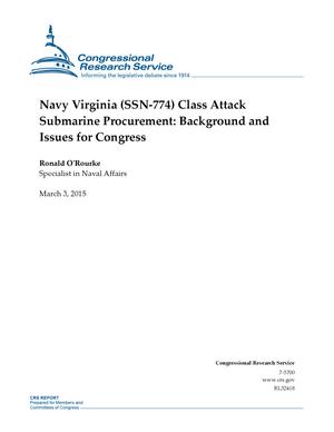 Navy Virginia (SSN-774) Class Attack Submarine Procurement: Background and Issues for Congress
