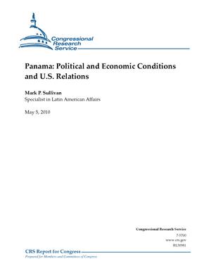 Primary view of object titled 'Panama: Political and Economic Conditions and U.S. Relations'.