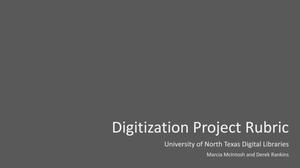 Digitization Project Rubric