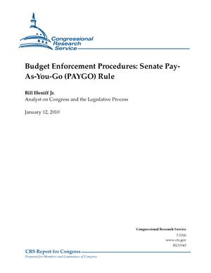 Budget Enforcement Procedures: Senate Pay- As-You-Go (PAYGO) Rule