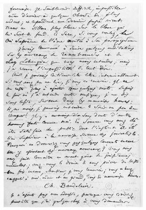 Letter from Charles Baudelaire to Richard Wagner