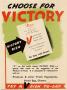 Poster: Choose for victory : try a V dish to-day.