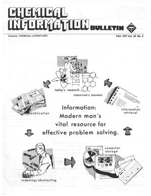 Primary view of object titled 'Chemical Information Bulletin, Volume 29, Number 2, Fall 1977'.