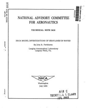 NACA model investigations of seaplanes in waves