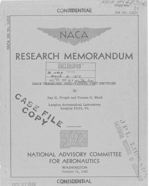 NACA Transonic Wing-Tunnel Test Sections