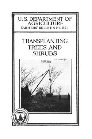 Transplanting trees and shrubs.