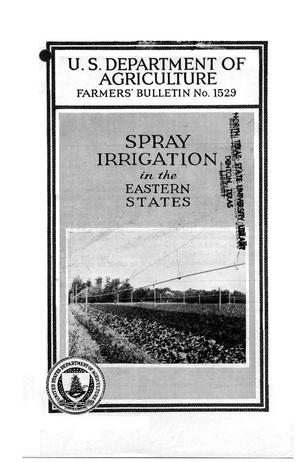 Spray irrigation in the eastern states.
