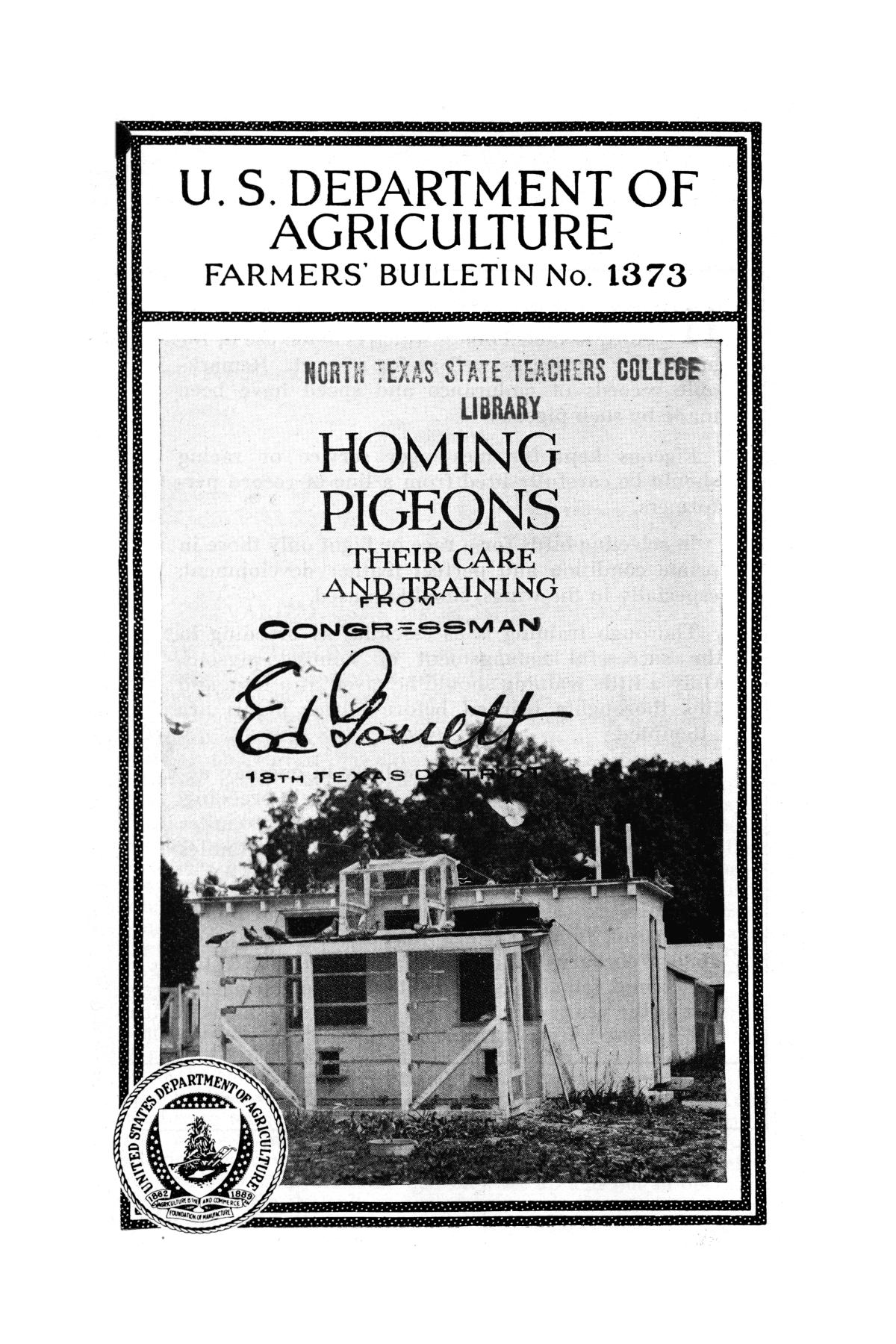 Homing pigeons : their care and training.
                                                
                                                    Front Cover
                                                