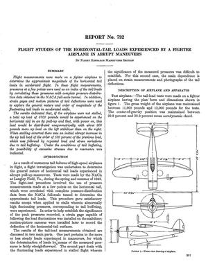 Flight Studies of the Horizontal-Tail Loads Experienced by a Fighter Airplane in Abrupt Maneuvers