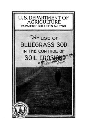 The use of bluegrass sod in the control of soil erosion.