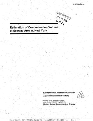Estimation of contamination volume at Seaway Area A, New York.