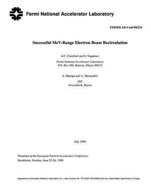 Successful MeV-range electron beam recirculation