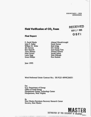 Field Verification of CO{sub 2} Foam. Final Report