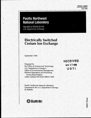 Electrically Switched Cesium Ion Exchange